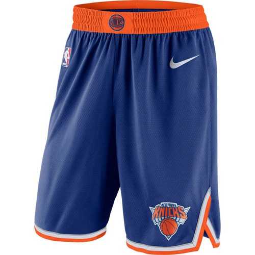 Men's New York Knicks Nike Blue Icon Swingman Basketball Shorts